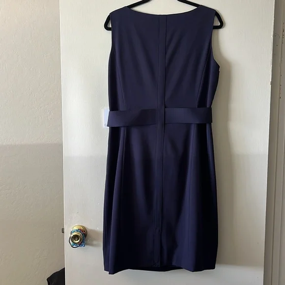 Calvin Klein sleeveless shift dress with belt - Picture 6 of 6